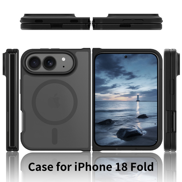 Magnetic Flip Mobile Cover Shockproof Wear Resistant Slim PC TPU Colorful Protective Coque for iPhone 18 Fold Max Protector