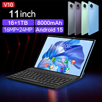 Phablet Baru V10 Horizon 16GB+1TB 108MP 12000mAh 4G/5G Dual SIM+TF MTK Android 15 Wi-Fi 3G Tanpa Bingkai 2K Octa Core Tablet