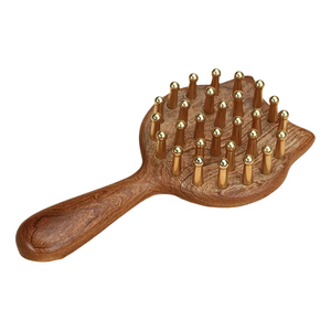 Cuoio capelluto meridiano pettini da massaggio rame gatto ispessito denti larghi sandalo cuscino d'aria pettine per il <span class=keywords><strong>rilassamento</strong></span> del corpo - Product Image 1