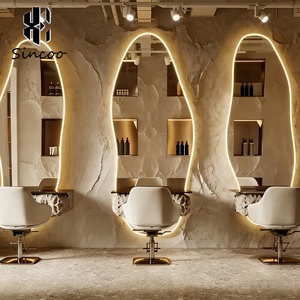 <span class=keywords><strong>Espejo</strong></span> de Pared Irregular <span class=keywords><strong>para</strong></span> <span class=keywords><strong>Peluquería</strong></span>, Doble Cara, de Cristal, <span class=keywords><strong>con</strong></span> Luz <span class=keywords><strong>LED</strong></span> Personalizada, Venta al por Mayor - Product Image 1
