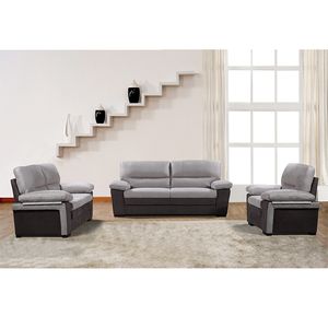 أثاث منزلي أحدث تصميم مجموعة أريكة جلدية ، 3 + 2 + 1 مقاعد أريكة الجلود الحديثة - Product Image 3