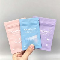 Sachets refermables personnalisés imprimés pour aligneurs dentaires, à fermeture éclair, scellés sur trois côtés, couleur pastel, pour orthodontie invisible – Vente en gros