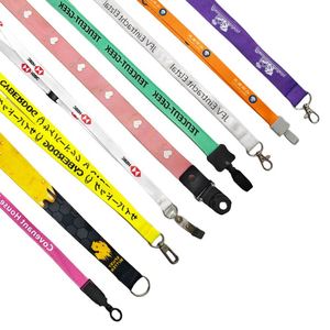Design Wholesale Custom Sublimation Printed ID Card Badge Holder <b>Polyester</b> <b>Lanyard</b> Keychain <b>Lanyards</b> with Logo Custom - Product Image 2