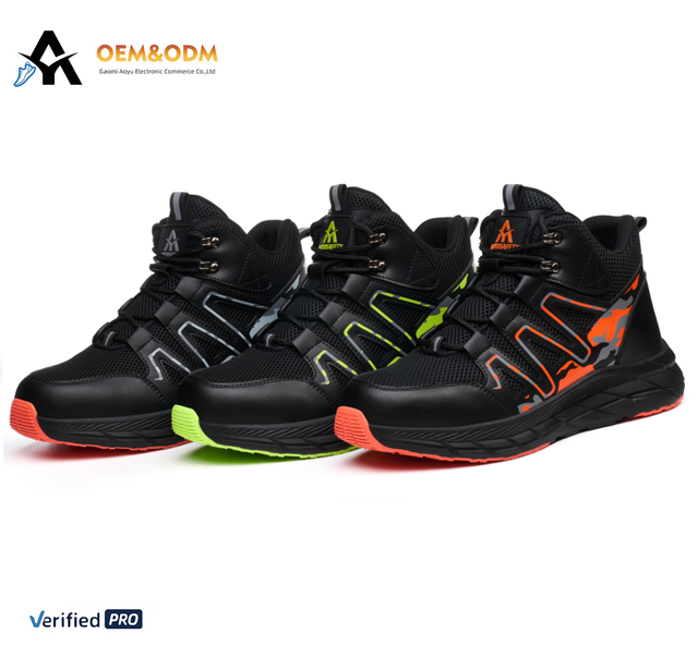 Rubber+EVA Outsole Summer Autumn Fashion Sport Shoes Middle Cut Cement Breathable Protective Unisex Safety Shoes