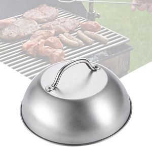 Dôme de cuisson rond en acier inoxydable pour grillades, accessoires de grill, couvercle durable pour faire fondre le fromage, couvercle pour basting et cuisson à la vapeur, couvercle à fromage - Product Image 3