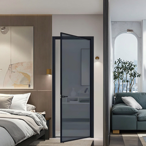 <span class=keywords><strong>Puerta</strong></span> <span class=keywords><strong>Corredera</strong></span> de Vidrio y Aleación de Aluminio Impermeable de Diseño Moderno, Tamaño Personalizado, Superficie Acabada Bien Sellada, para Supermercados y Almacenes - Product Image 2