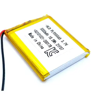 New Design KC Certified 955565 3.7V 5000mAh Rechargeable Lipo Cell Lithium Ion Polymer Battery Pack With Pcb In Stock