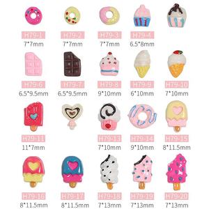 Paso Sico <span class=keywords><strong>2022</strong></span> Alta Calidad 30 unids/pack <span class=keywords><strong>verano</strong></span> Kawaii 3D <span class=keywords><strong>uñas</strong></span> encantos lindo postre Donut helado DIY resina manicura Decoración - Product Image 6