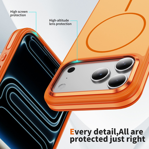 Nuove Tendenze: <span class=keywords><strong>Cover</strong></span> Magnetica <span class=keywords><strong>Arancione</strong></span> per <span class=keywords><strong>iPhone</strong></span> 17 <span class=keywords><strong>Pro</strong></span> Max, Custodia Antiurto con Effetto Satinato per <span class=keywords><strong>iPhone</strong></span> 17 <span class=keywords><strong>Pro</strong></span> Max - Product Image 2
