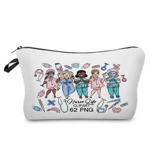 Sac cosmétique d'infirmière polyvalent et portable avec fenêtre transparente pour une identification facile du contenu Fermeture à glissière polyvalente - Product Image 6