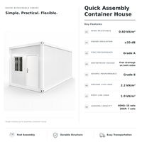 Maison préfabriquée à installation rapide, maison conteneur en kit pour projets d'hébergement temporaire et camps d'urgence