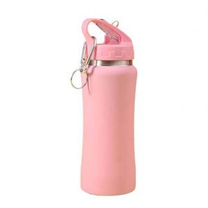 Botella de Agua Reutilizable para Actividades al Aire Libre, 600ml 750ml, Acero Inoxidable, Aislamiento al Vacío, Botella Deportiva con Pajita, Llavero y Tapa Antiderrames - Product Image 2