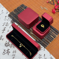 Boîte d'emballage de bijoux rouge FANDIJI Source Manufacture, boîte de rangement de luxe pour vos bagues, bracelets, boîtes à bijoux octogonales personnalisées