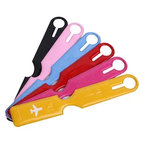 Cheap Promotional Assorted Colors Travel Airplane Soft PVC Bulk Luggage Tags