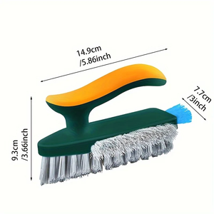 Brosse de nettoyage 2-en-1 pour les interstices et les sols - Fabriquée en plastique, adaptée au nettoyage des salles de bain, des cuisines et des salons - Product Image 2