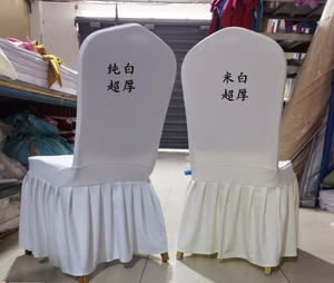 Jupe de chaise en spandex avec logo personnalisé housses de chaise épaisses pour la fête de mariage et l'événement - Product Image 1