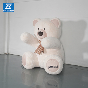 Felpa gigante inflable Oso Blanco mascota de dibujos animados el oso con gafas personaje inflable decoración publicitaria - Product Image 5