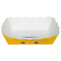 Plateau alimentaire artisanal imprimé en couleur personnalisée boîte en forme de poulet pour frites Boz poulet frit gaufre Corndog nouilles Hot Dog