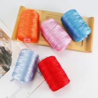 Fil PP creux léger 2 mm 125g 900D pour tricot manuel, crochet DIY, corde torsadée style teint pour coussin de chaise, sac, chapeau