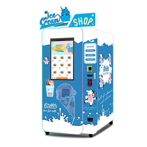 Distributeur automatique de crème glacée molle, <span class=keywords><strong>milkshake</strong></span> aux fruits, fruits congelés et garnitures, à monnayeur, robotisé, haute efficacité, format pint, modèle Eleven Vending - Product Image 1