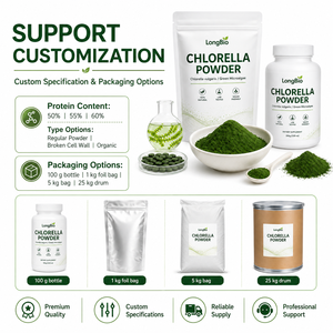 Poudre de Chlorelle en Vrac LongBio, 60% Protéines, Mur Cellulaire Boulé, Qualité Alimentaire, <span class=keywords><strong>Chlorella</strong></span> Vulgaris, Algue Verte, Fournisseur OEM Marque Privée - Product Image 4