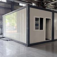 Maison conteneur en acier détachable de 20 pieds, préfabriquée, modulaire, pour logement secondaire, cabane de jardin, bureau à domicile, mobile