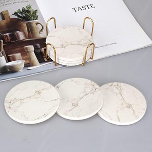 <span class=keywords><strong>Posavasos</strong></span> Absorbentes de Mármol Blanco y Cerámica: <span class=keywords><strong>Posavasos</strong></span> <span class=keywords><strong>Personalizados</strong></span> para Bodas, Juego de <span class=keywords><strong>Posavasos</strong></span> Estilo Mármol Cerámico - Product Image 5