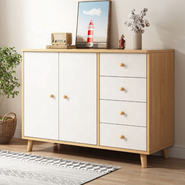 Modern 6-Drawer Wall Mount Pine Wood Storage Cabinet with Eco-Friendly ...