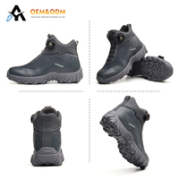 Bottes de travail sportives mi-montantes OEM, légères, respirantes, avec embout de sécurité anti-choc en acier, en daim et toile, pour l'hiver, style jogger