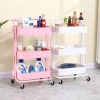 Chariot de Salon de Beauté en Métal à Trois Niveaux, Mobile, pour Studio de Beauté - Vente en Gros