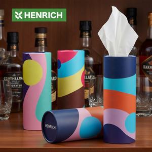 Caja <span class=keywords><strong>de</strong></span> <span class=keywords><strong>pañuelos</strong></span> cilíndrica <span class=keywords><strong>para</strong></span> coche, diseño compacto <span class=keywords><strong>de</strong></span> forma redonda, papel facial suave, accesorio <span class=keywords><strong>para</strong></span> el interior del automóvil - Product Image 1