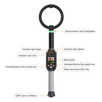 Antena Grande de 145 mm, Lector de Microchip RFID EM4305 para Animales, Etiqueta de Oreja, Estándar FDX-B HDX ISO 11784/5 ABS, Mayor Distancia de Lectura