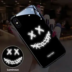 爱心语语音控制TPU保护手机壳呼叫闪光灯点亮传入发光玻璃外壳适用于iPhone 13 12 pro max