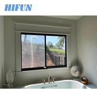 Ventanas de vidrio personalizadas Ventana corredera horizontal de aluminio Rotura térmica Ventana corredera de aluminio Diseño moderno para el hogar