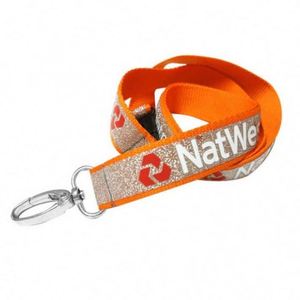 Lanière en polyester sublimé avec sangle de cou, durable et tendance, pailletée, écologique - Product Image 2