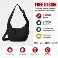 Tas Selempang Musim Panas Model Bulan Sabit Bahan Nylon Tahan Air Tali Dapat Disesuaikan Multi Kantong Tas Dada Bahu Urban OEM