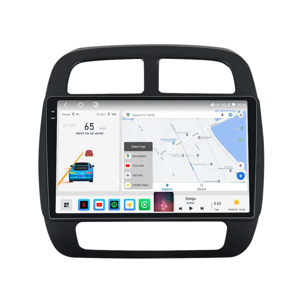 Mekede M6 Cộng Với 3D Mới Nhất Android 2000*1200 Màn Hình Cảm Ứng Xe GPS Navigation Cho Renault K-ZE 2015-2019 Với Điều Khiển Bằng Giọng Nói