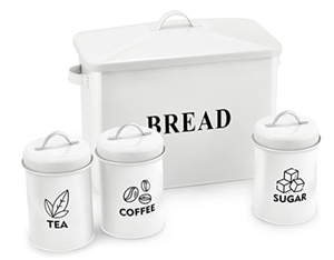Amazon Hot selling Extra Large Bread Box with Canisters Set for Kitchen Countertop