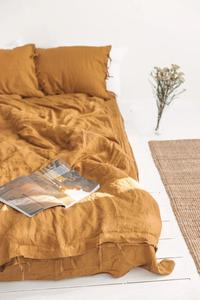 Juego de Funda Nórdica de 3 Piezas, 300 Hilos, 100% Algodón Suave, Color Canela, Diseño Sólido, Estilo Europeo-Americano, Fácil Cuidado, Ropa de Cama de Hotel - Product Image 3