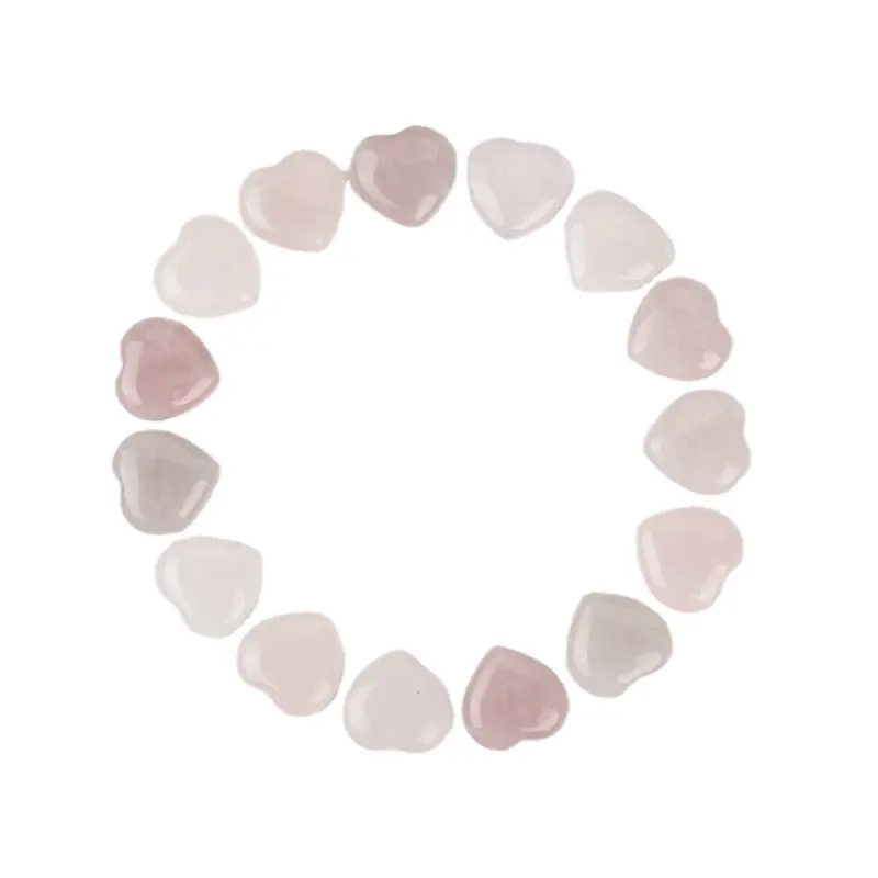 High Quality Processing Rose Quartz Heart Shaped Pink Crystal Carved Love Healing Gemstones Brazil crystal