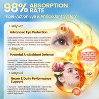 Gélules d'astaxanthine et de lutéine très vendues, l'astaxanthine offre une protection antioxydante efficace pour la peau et les cellules