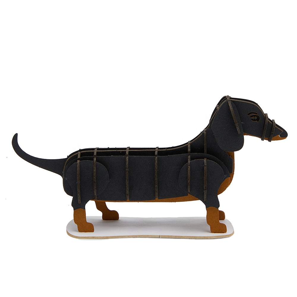 2025新しい3Dダックスフント犬パズルモデルペットSausagedog動物