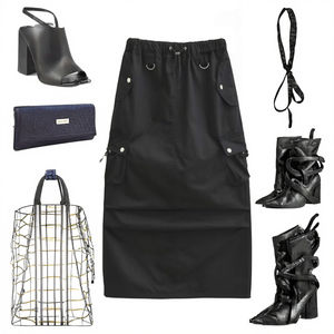 Falda de Moda Urbana Hecha a Medida para Mujer, Estilo Vintage Largo, Cintura Natural, Transpirable - Product Image 3