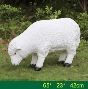 環境に優しい樹脂製シミュレーション羊の彫刻、ヤギの動物像、屋外芝生の景観装飾 - Product Image 2