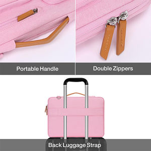 Sacoche d'ordinateur portable personnalisée 15-15,6 pouces avec fermeture éclair, nouvelle collection, meilleur fabricant, multi-poches, en polyester imperméable - Product Image 2