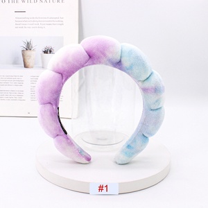 Biểu Tượng Tùy Chỉnh Màu Hồng Spa Hairband Đầu Tóc Ban Nhạc Spa Dưỡng Da Sang Trọng Headbands Set Fluffy Cổ Tay Washband Rửa Mặt Rửa Set Cho Phụ Nữ - Product Image 1