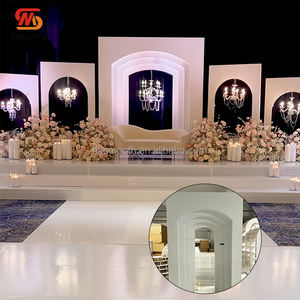SMOOTH <b>Large</b> Party Prop 3D White Acrylic Arch Stand Wedding Backdrop Stage <b>Decoration</b> PVC Multilayer Wedding Backdrop Stage Arch - Product Image 2