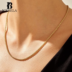 Venta al por mayor de moda de lujo Plata 925 de ley Chic 18K 14K chapado en oro cuerda cadena collares para mujeres - Product Image 5