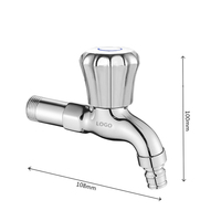 Robinet mural moderne en alliage de zinc et céramique pour machine à laver, monocommande, monotrou, eau froide