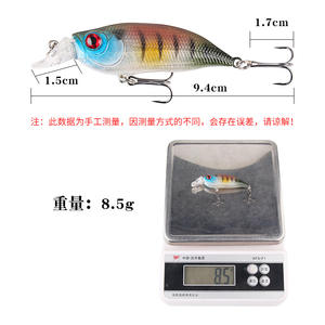 Ytqhxy Leurre Minnow 9,4 cm 8,5 g, leurre dur coulant avec Rattlespin pour la pêche au poisson mandarin, appâts de fond, 10 pièces - Product Image 3